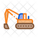 Road Repair Excavator Icon