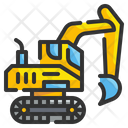Excavator Digger Machinery Icon