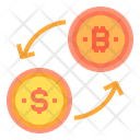 Exchange Money Bitcoin Cryptocurrency Exchange Money Dollar Coin Icon
