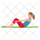 Exercising Girl Fitness Tricks Body Exercise Icon