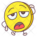 Exhausted Coin Emoji  Icon