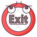 Exit Sign Exit Symbol Egress Sign Icon