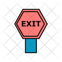 Exit Sign Board Icon