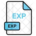 EXP File Icon - Download in Colored Outline Style