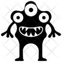 Eyed Alien Three Eyed Eyed Monster Icon