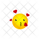 Face Blowing Kiss Smiley Smiley Emoji Icon