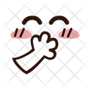 Face with hand over mouth  Icon