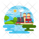 Factory Landscape Industry Manufacturing Plant Icon