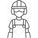 Factory Worker Icon - Download in Line Style