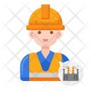 Factory Worker Male Icon