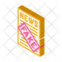 Fake News Isometric Icon