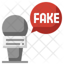 Fake News Microphone Untrue Icon