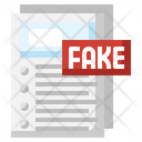 Fake Report Fake Document Fraud Icon