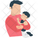 Family Father And Baby Father Love Icon