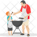 Family Time Family Picnic Camp Food Icon