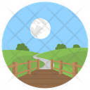 Farm Road Field Road Street Lamps Icon