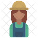 Farmer Woman Icon