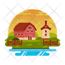 Farmhouse Landscape Icon