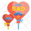 Father Day Balloon Balloon Heart Icon