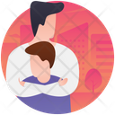 Fatherhood Caring Father Parenthood Icon