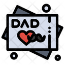 Fathers Day Greeting Card Icon