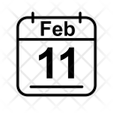 February Calendar Date Icon