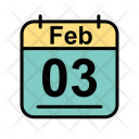 February Calendar Date Icon