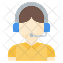 Female Agent Call Center Agent Customer Support Icon