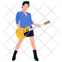 Female Guitarist Lady Guitarist Female Artist Icon