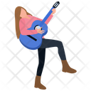 Rock Star Playing Guitar Guitar Player Icon