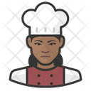 Female Black Chef  Icon