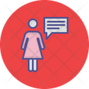 Female Chatting Conversation Dialogue Icon