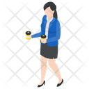 Female Employee  Icon