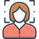 Female Face Recognition Icon