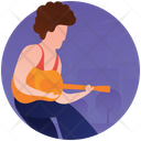 Playing Guitar Guitar Player Female Guitarist Icon