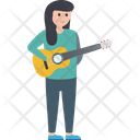 Female Guitarist Girl Guitarist Guitar Player Icon