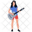 Female Guitarist Icon