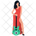 Female Guitarist Girl Guitarist Female Artist Icon