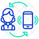 Female Mobile User Icon