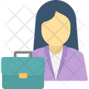 Female Office Worker  Icon