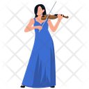 Female Playing Orchestra Icon