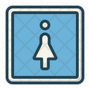 Female restroom sign Icon