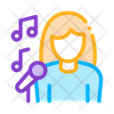 Female Singer Microphone Icon