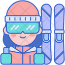 Female Skier Icon