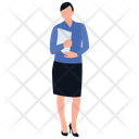 Female Worker Female Staff Office Girl Icon