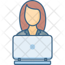 Female Working Icon