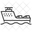 Ferry Vessel Car Transport Icon