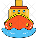 Ferry Ship Holiday Vacation Icon