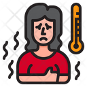 Thermometer Woman Coronavirus Icon