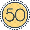 Fifty Number Count Icon